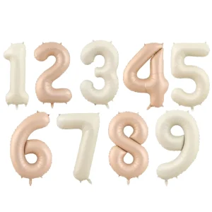 0-9 32 Inch Vintage Pink Blue Number Balloons Party Birthday Anniversary Graduation Background Decor Outdoor Teenagers Large