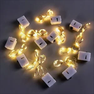 0.6m 2.3m LED Copper Wire Bouquet Light String Battery Small Colorful Stars For Cake Decoration Flashing Lights Starry Sky