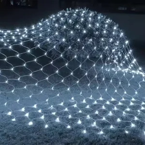 1*1M 64Led Fairy Lights Christmas Outdoor Waterproof Wedding Holiday Decoration LED Garland Net Mesh String Lights