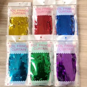1* 2m Party Wedding Venue Decoration Colorful Glittering Rainbow Curtain Photo Booth Birthday Party Foil Fringe Curtain