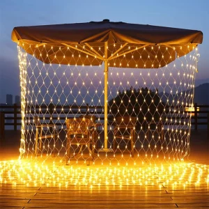 1.5*1.5m 3*2m Large LED Hanging String Net Light for Garden Wall Outdoor Christmas Festival Parties