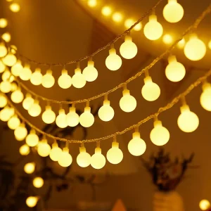 1.5M 10LED Ball String Light Warm White 2AA Battery Operated Indoor Fairy Lamp Waterproof Mini Globe Light for Christmas Wedding