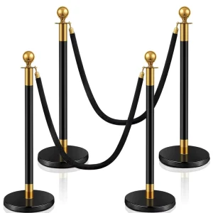 1.5M Wedding Queue Stanchions Post Retractable Belts Barrier Stainless Steel Crowd Control Stand Line Dividers