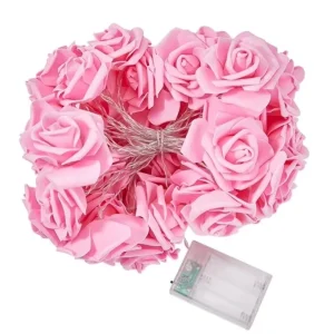 1.5m LED Rose Flower String Lights USB Operated for Wedding Party Birthday Festival Indoor Outdoor Decoration