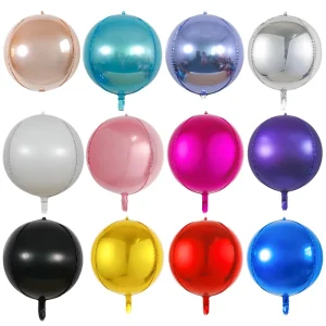 10 15 18 22 Inch Gold Rose Gold 4D Round Sphere Shaped Foil Balloons Birthday Party Wedding Baby Shower Decoration Balloon