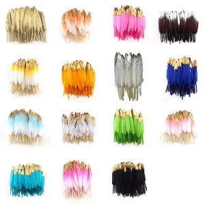 10-15cm Small Straight Knife Goose Feather DIY Costume Home Decor Carnival Accessories Feathers for Crafts