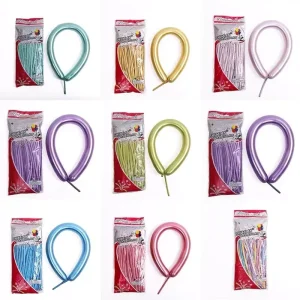 10 20pcs Magic Glossy Metal Latex Balloons Long Shape Strip Thick Chrome Metallic Colors Birthday Party Decorations