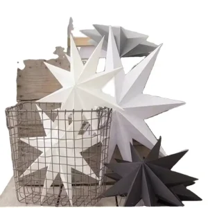 10 Colors Christmas Ornaments 30cm 12” Hanging Paper Star Decoration Festival New Year Christmas Decoration for Home
