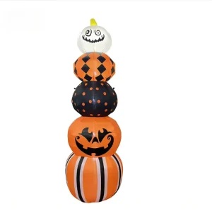 10 FT Halloween Inflatable Pumpkins Decor Blow up Pumpkin Stacked Halloween Decorations Large Party Yard Decoration