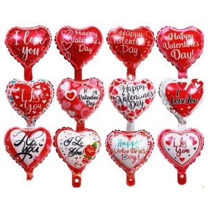 10 Inch Happy Valentine’s Day Foil Balloon Love Party Backdrop Decorations