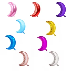 10 Inch Moon Shape Aluminum Film Balloon for Halloween and Wedding Venue Decoration Birthday Party Balloon