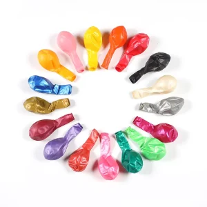 10 Inch Pearly Colorful Round Shape Latex Metallic Balloons