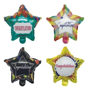 10 Inch Star Shaped Foil Party Balloons for Festive Decorations