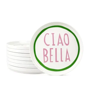 10 Inch White Porcelain Dinner Plates Custom Logo Ceramic Restaurant Tableware For Hotel Catering