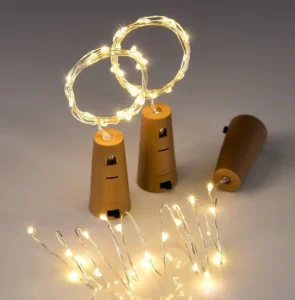 10 Mini Fairy Indoor Party Decor Plastic LED Lights 18 Packs Battery Operated Vintage Style Dimmable Wine Bottle Lighting
