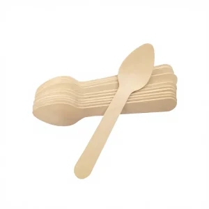 100/300/500 Pack Fork Spoon Birch Wood Biodegradable Cutlery Set for Party Takeout Restaurant Salad Meal Prep