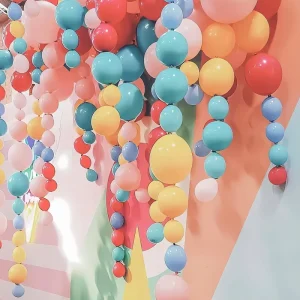 100 Pcs Link Balloon Garland Kit 10 Inch Tail Connected Balloons Birthday Gender Reveal Christmas Parties Festivals Arch Balloon