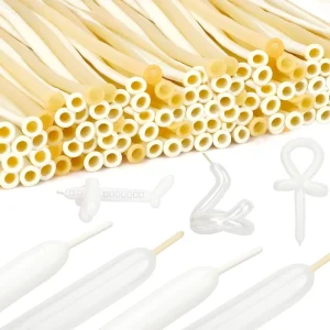 100 Pcs Long Metallic Balloons for Tying Balloon Arch Back to School Animal Birthday Party Decor 260 Latex Balloons