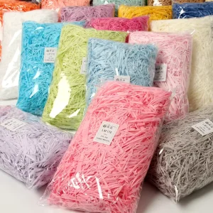 100G Bag Raffia Paper Filling Shreds for Gift Baskets Wedding Favors Party Decorations Holiday Packaging Vibrant Colors