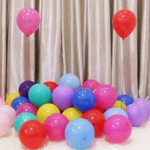100PCS Multicolored Round Oval Balloons Background Decorations for Birthday Parties Valentine’s Day Festive Atmosphere