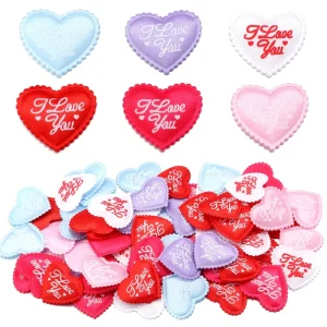 100Pcs 3.5cm Red Love Heart Wedding Decoration Flower Petals Artificial Table Throwing Confetti Valentine’s Day Party Supplies