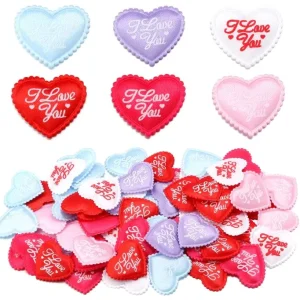 100Pcs 3.5cm Red Love Heart Wedding Decoration Flower Petals Artificial Table Throwing Confetti Valentine’s Day Party Supplies