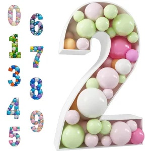 100cm KT Board Digital Balloon Modeling Box Number Birthday Balloon Background Board Display Anniversary Wedding Party Decor