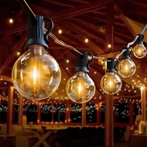 100ft 50ft 25ft G40 Patio String Light Outdoor Garland Festoon Globe Bulb Fairy Party Garden Decor