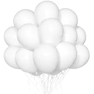 100pcs 10 Inch 2.2g Valentine Happy Birthday Party Decoration Round Ballon 10” Plain Matte White Helium Air Latex Balloon