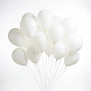 100pcs 10 inch Matte White Latex Balloon Happy New Year Halloween Eid Mubarak Birthday Graduation Party Supplies Ballon Baloon
