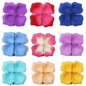 100pcs bag Simulation Rose Petals Party Decoration Valentine’s Day Wedding Proposal Romantic Supplies Street Vendor Styling