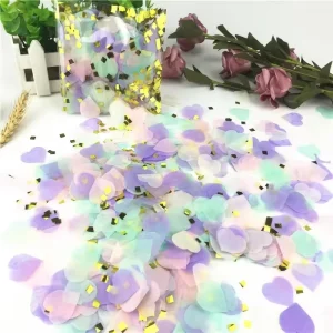 10G 2.5cm Heart Tissue Paper Confetti Weddings Birthday Bridal Showers Valentine’s Day Party Table Decorations Throwing Confetti