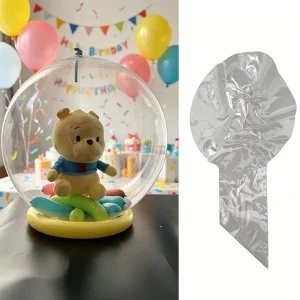 10Pcs Bubble Balloon Bulk Valentine’s Day Birthday Baby Shower Party Decoration Pre Stretched Wide Neck Transparent Bobo Balloon