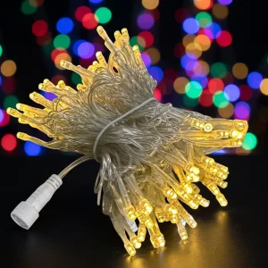 10m 100LED Outdoor Christmas Wreath String Lights IP44 Festive Party Fairy Decorative LED Light Strings JHDC01C TMX