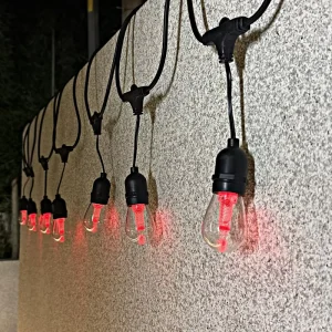 户外婚礼派对花环村 10m 20LED RGB S14 LED 装饰灯圣诞花彩灯串