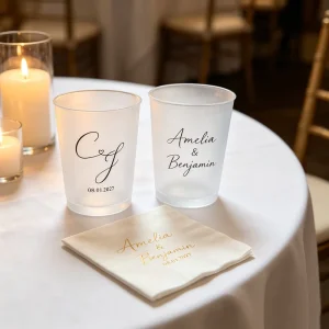 10oz 14oz pp 12oz Frosted Party Cups for Wedding Events Gatherings Personalized logo Available Monogram Name