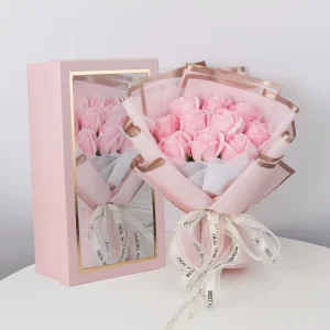 10pcs Artificial Soap Rose Bouquet Gift Box for Valentine’s Day