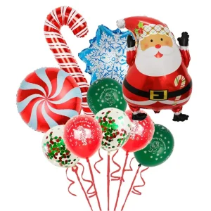 10pcs Christmas Cartoon Foil Balloons Set Hot Party Decoration Balloons & Accessories