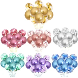 10pcs Clear Glitter Confetti Latex Balloons Wedding Decoration Baby Shower Birthday Party Decor