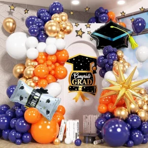 117 Graduation Season Theme Balloon Arch Set for Graduation Ceremony Indoor and Outdoor Party Decoration