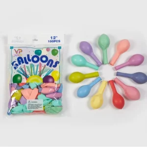 12 Inch 100 Pcs Matte Thickened Latex Balloons for Wedding Mall Opening Decorations Valentine’s Day Halloween Customized Color