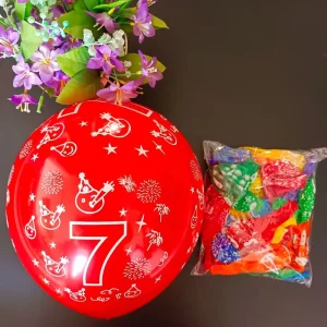 12-Inch 2.8g Number Printed Balloons 0-9 Birthday Party Decorations Christmas New Year 100 Children’s Toy Balloons for Halloween