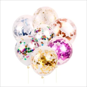 12 Inch 2.8g Transparent Confetti Latex Balloon for Festival Wedding Party Decoration