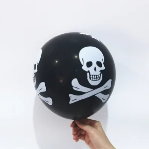 12 Inch Black Color Skull Specter Party Decorations Latex Halloon Balloons Trick or Treat Toys