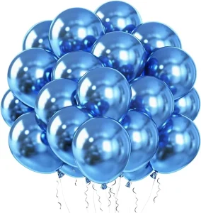 12 Inch Blue Chrome Balloons Party Decoration Metallic Balloons Latex Helium Fly Balloons Party