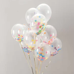 12 Inch Clear Transparent Latex Balloons with Confetti Sequin Inside for Party Decorations Supplies