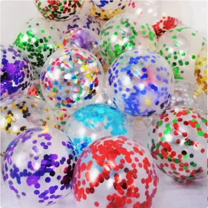 12 Inch Glitter Confetti Golden Paper Dots Balloon for Wedding Graduation Baby Shower Birthday Party Decor