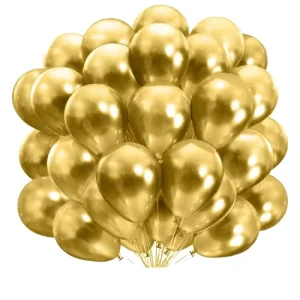 12 Inch Gold Chrome Latex Balloons Party Decorations Birthday Graduation Mother’s Day Christmas New Year Celebrations