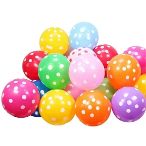 12 Inch Lot Red and Black Polka Dots Latex Balloons Theme Birthday Balloons Wedding Baby Shower Party Decoration Party Supplies