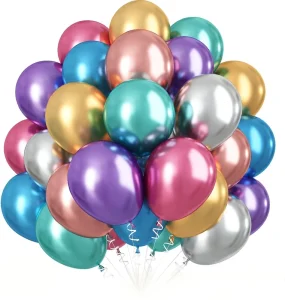 12 Inch Party Balloons Metallic Chrome Solid Colors Latex Balloon Party Holiday Supplies